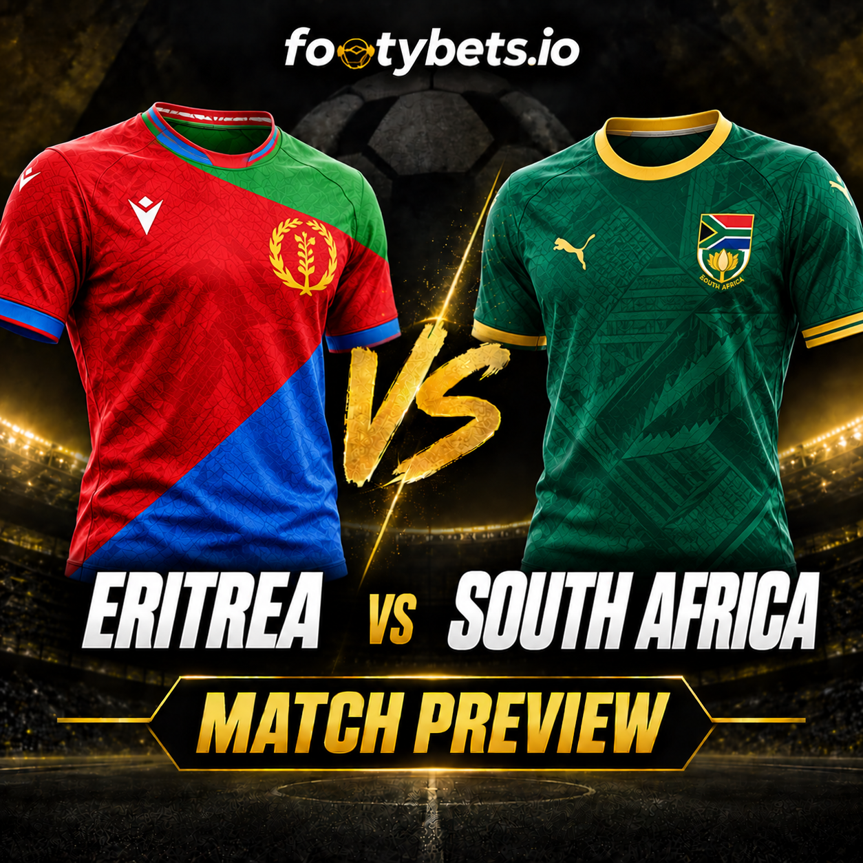 Eritrea vs South Africa Match Preview – prediction, betting tips and analysis on Footybets.io.